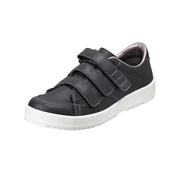 保障 ムーンスター メンズ レディース リハビリ 介護靴 Vステップ07 24 3e 両足同サイズ ブラック Cm