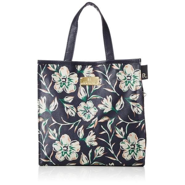 ルートート 表ラミネート加工ミニトートバッグ Lt スクエア シボラミネート 34 Navy Flower Pindo Com Py