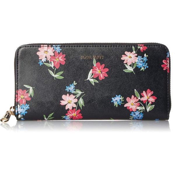 ロイヤルパーティー 長財布 その他財布 財布 Rpフラワーii 長財布 オリジナル花柄プリント ラウンドファスナー レッド リバティオンラインストア