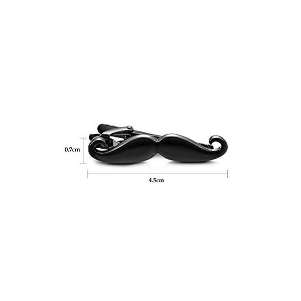 Yoursfs ヒゲ ネクタイピン 黒 限定価格セール ピ タイピン面白い プレゼント 遊び心 アクセサリー おもしろ バレンタインデー男性 メンズ