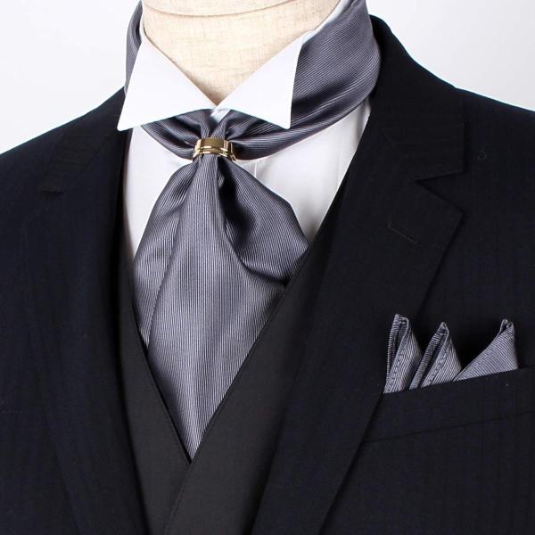 ドレスコード101 アスコットタイamp チーフamp タイリング 結婚式 選べる7色 洗える メンズ ポケットチーフ 祝日 アスコット Accftr3set