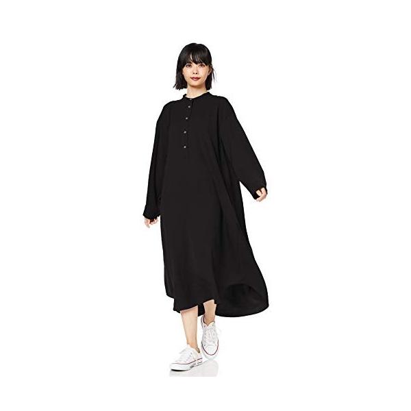 Rosebud0 ボタン開きボリュームワンピース レディース ブラック 日本 Free サイズ Pindo Com Py