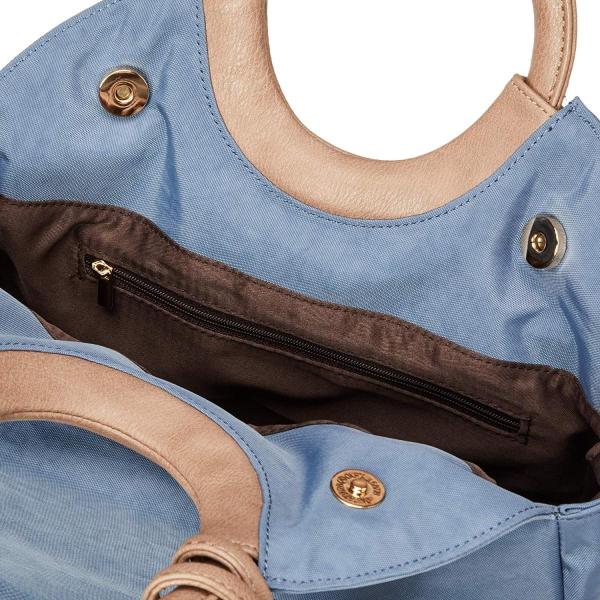 ベリッシュ ナイロン 合皮 2wayくり手バッグ K329 ブルー Pindo Com Py