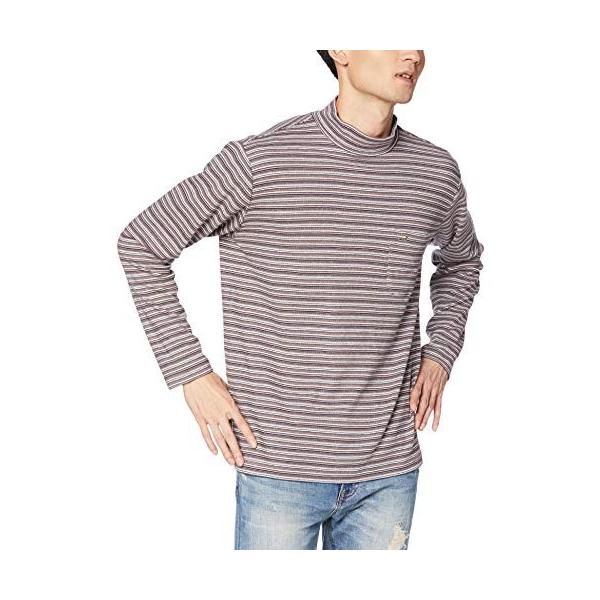 クロコダイル ボーダーハイネックtシャツ メンズ 1602 ピンク 物品 日本サイズl相当 日本 L