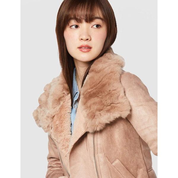 ロイヤルパーティー アウター フェイクムートンジャケット レディース 日本サイズm相当 日本 新発売 モカ M