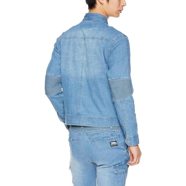 寅壱 80 554 デニム蛇腹ライダースジャケット 買い取り 80 メンズ 29 アイスブルー S 日本 日本サイズs相当