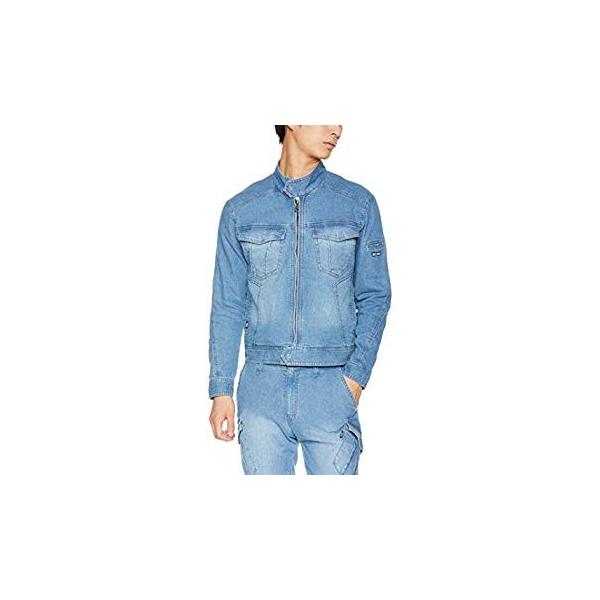 寅壱 80 554 デニム蛇腹ライダースジャケット 返品送料無料 80 メンズ 29 アイスブルー S 日本サイズs相当 日本