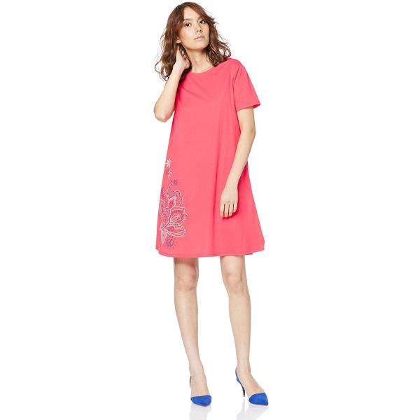 デシグアル ワンピース ワンピースショートスリーブ レディース 19wwvkxd Eu 日本サイズ2l相当 Xxl ピンク レッド 高い素材