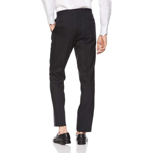 オリヒカ スーツ 防しわスリム 春夏 紺ストライプ セットアップスーツ メンズ 紺 日本 Y4 日本