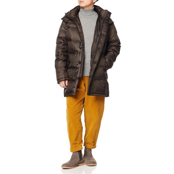 タルテックス フード付き Tultex フード付きダウンハーフコート メンズ C ブラウン L Pindo Com
