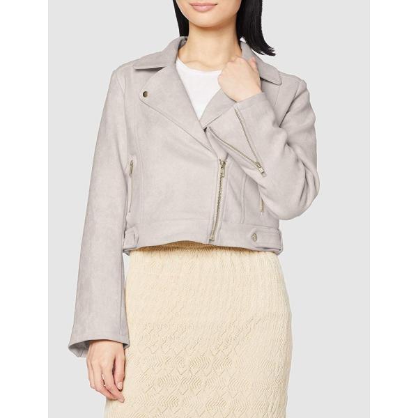 マーキュリーデュオ ジャケット フェイクスエードライダースジャケット レディース 結婚祝い ライトグレー F Free サイズ 日本