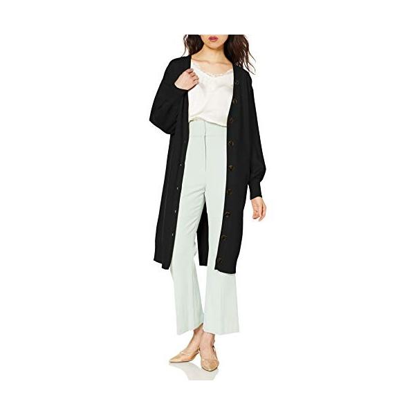 マーキュリーデュオ カーデニット アシメボタン付ロングニットカーディガン レディース ブラック 日本 F Free サイズ