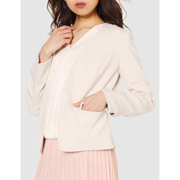 デビュー ド フィオレ 洗えるノーカラージャケット レディース 日本 大決算セール 日本サイズs M相当 36 ベージュ