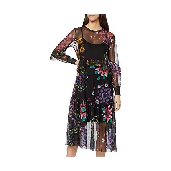 セール 特集 デシグアル ワンピース長袖 Portland レディース swvk66 グレー ブラック S 日本サイズs相当 Eu