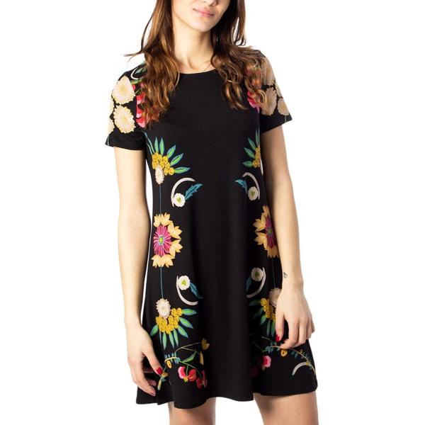 デシグアル ワンピース半袖 Dallas レディース swvk31 日本サイズs相当 テレビで話題 Eu ブラック S グレー