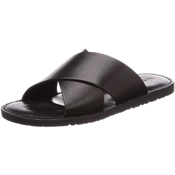 モデロ 本革 高級 レザーサンダル Dm5129 メンズ ブラック 25 0 25 5 Cm Pindo Com Py