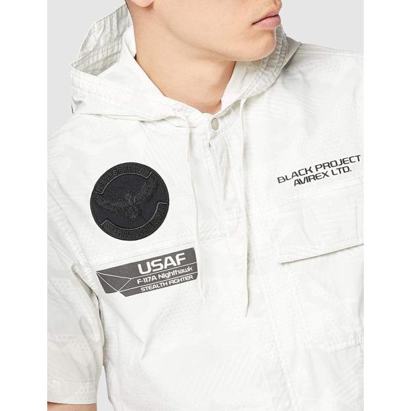アヴィレックス フードシャツ S Strech 開店記念セール Hood Zip Shirts 801 日 Camo メンズ White