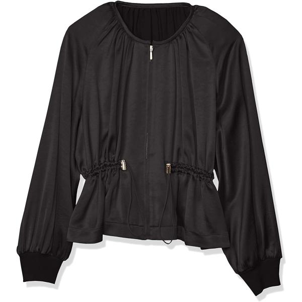 フレイ アイディー ドロストサテンブルゾン Fwfj1049 レディース Blk 日本 1 日本サイズ9 号相当 Pindo