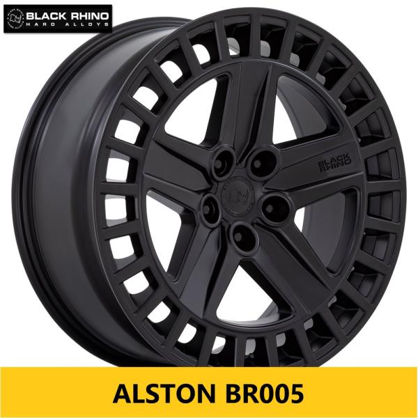 オフ系 取付ナット付 マットブラック BLACK RHINO ALSTON 8.5J 20in