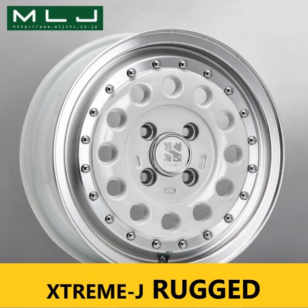 流行り オフ系 ホワイトポリッシュ MLJ XTREME J ラギッド 5.0J 14in IS48 PCD114.3 5H 新品4本 タウンエース ライトエー