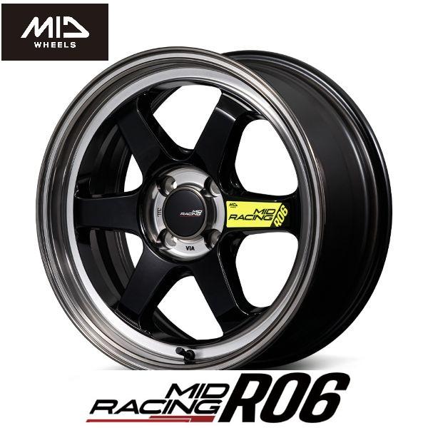 マルカサービス 人気 ブラッククリアポリッシュ MID RACING R06 7.0J