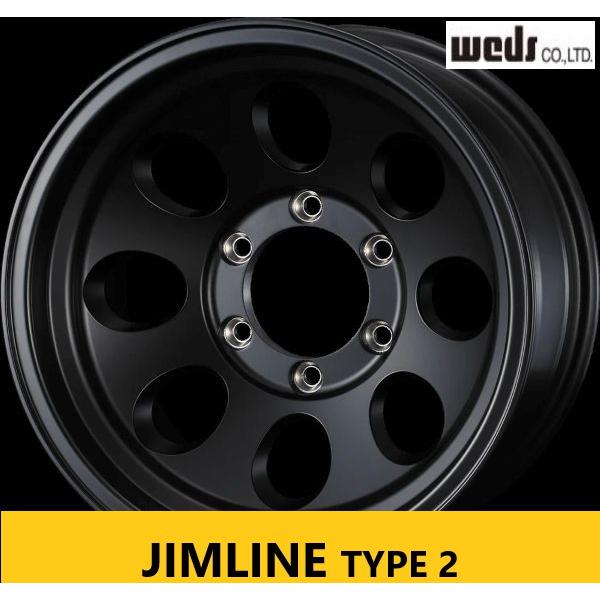 4WD 王道 マットブラック WEDS JIMLINE TYPE2 6.5J 16in IS25 PCD150 新品4本 復刻ランドクルーザー 70 GRJ79