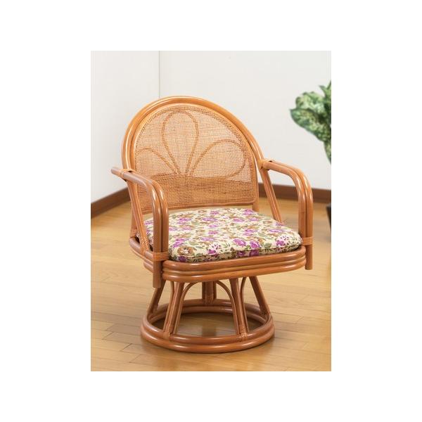 回転座椅子 ラタン回転座椅子 ミドルタイプ /籐回転座椅子/チェアー