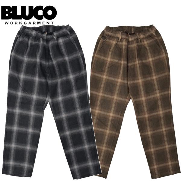BLUCO（ブルコ） OMBRE CHECK WARM EASY PANTS オンブレーチェック