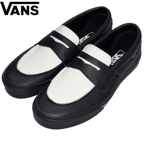 ヴァンズ　VANS POP CUSH ローファー ブラック/ホワイト libra-ssy_vn000z0gbptblkmsw