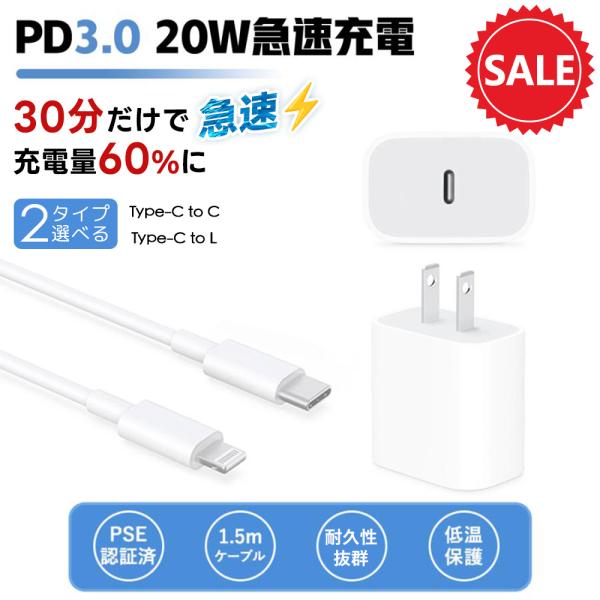 ★★最新のPD充電だから早い！iPhone13を約30分で充電量が60％に達します！★★■【PSE認証済・電気用品安全法基準クリア】■【第三世代半導体素材GaNスマートIC技術】最新の第三世代半導体素材を採用■【1.5ｍ充電ケーブル無料付き...