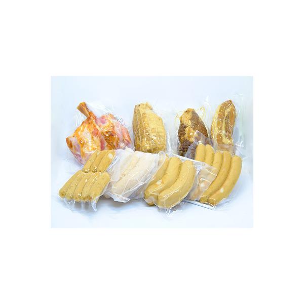 当店で人気の無添加製品を詰め込んだセットです。アイスバインをはじめベーコンブロックや焼豚、バイスブルストなど売れ筋の無添加製品をお楽しみいただけます。賞味期限目安…冷凍180日アレルゲン　乳（バイスブルスト）セット内容ボンレスハム　　　　2...