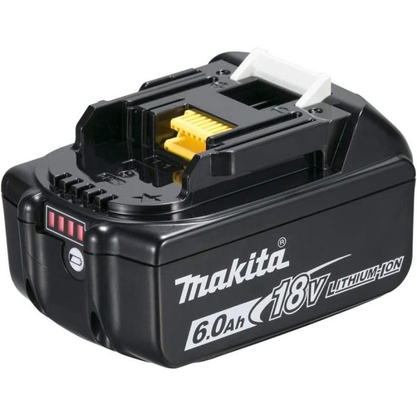 【型番】マキタ バッテリー 18V 6.0Ah BL1860B/純正品(バッテリーカバー付き)【商品詳細】製品型番:BL1860B定格電圧:18V定格容量:6.0Ah小型軽量、マキタ スライド式18Vリチウムイオンバッテリ適合充電器:DC1...