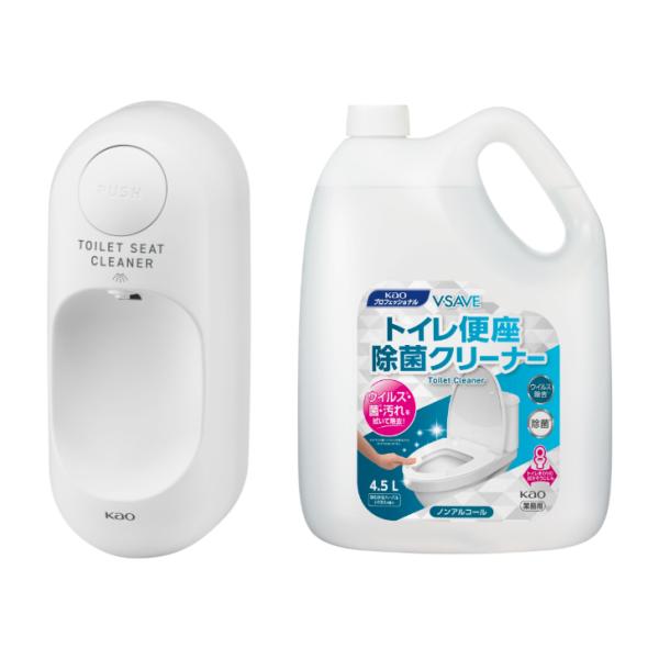 ウイルス・細菌対策に使える便座除菌クリーナーです。専用のディスペンサーまたはスプレー容器に入れてお使いいただけます。トイレットペーパーにシュッとして拭くだけで99.9%ウイルス除去＆99.9％除菌。便座はもちろんドアノブ、水洗レバー等に使え...