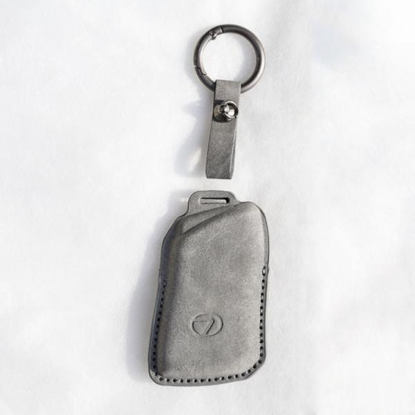 レクサスLEXUSスマートキーカバー(グレー)高級 専用 キーケース キーホルダー アクセサリー 純正品質 PUレザータイプ 新型 NX/RX/UX/ES/LS