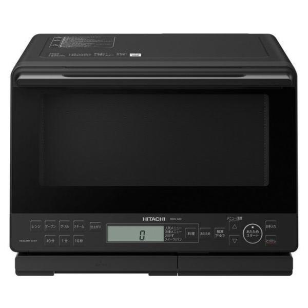 【クーポン8/25限定】日立 HITACHI 過熱水蒸気オーブンレンジ MRO-W1C-K ワイド＆フラット庫内 ヘルシーシェフ 庫内容量 30L ブラック