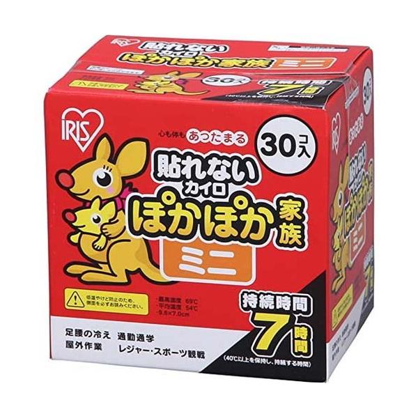 温かい 温める 保温 貼らない アイリス 使い捨て カイロ商品名 アイリスオーヤマ 貼れないカイロ ぽかぽか家族 ミニサイズ 30枚入り 内容量 30枚 商品詳細 ミニサイズの貼らないタイプのカイロです。 最高温度：69℃、平均温度：54℃...