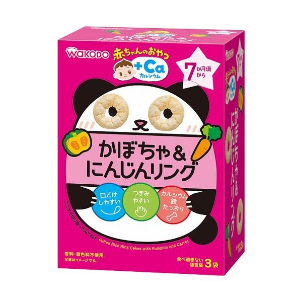 他サイト： 【赤ちゃんのおやつ +Caカルシウム かぼちゃ&amp;にんじんリング 4g×3袋 7か月頃から】の商品画像