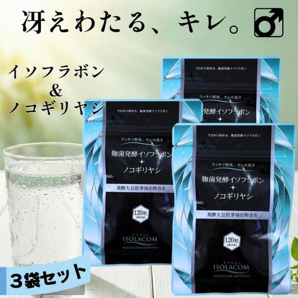 【商品名】麹菌発酵イソフラボン ノコギリヤシ【商品説明】◆ ノコギリヤシ・イソフラボン・カボチャ種子のトリプル配合スッキリとした毎日をサポートする「ノコギリヤシエキス」に、吸収性に優れたニチモウ独自の麹菌発酵型イソフラボン「AglyMax（...