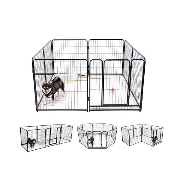 KIRATAKU 大型犬 サークル スチール製 ペットサークル 犬用サークル 犬