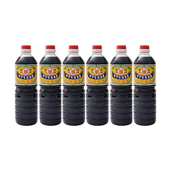 サクラカネヨ　濃口醤油　甘露　1000ml 6本