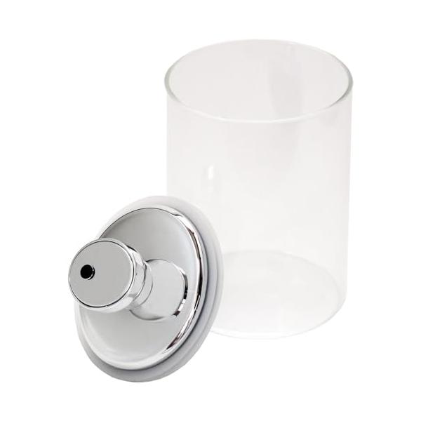 他サイト： 密閉 ガラス キャニスター 保存容器 エア・リデューサー スリム M 900cc F9483 シルバーの商品画像