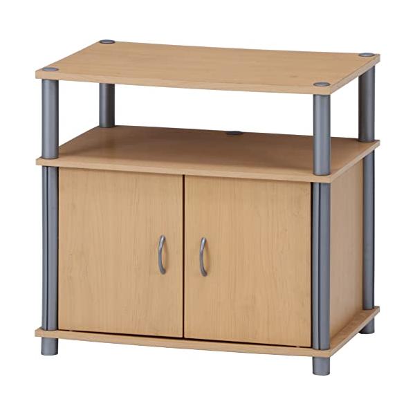 不二貿易 テレビ台 ローボード 22型 幅60×奥行39.5×高さ58cm ナチュラル TVラック 木目調 扉収納付き 商品 84439