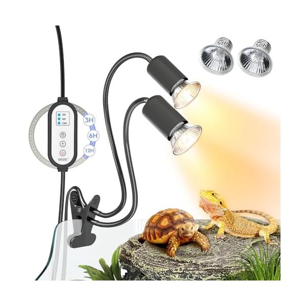 二頭ブラック/3時間/6時間/12時間/WGD-001・Size:3時間/6時間/12時間Style:二頭・パッケージ個数:1・??最新二頭設計&amp;タイミング機能二頭設計のため、別々の爬虫類 ライトでも同時に使い、照射範囲がより広いで...