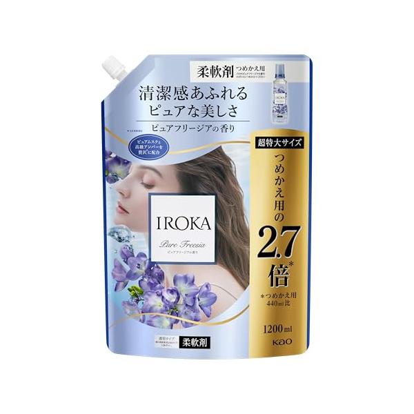 他サイト： iroka フレアフレグランス ピュアフリージア つめかえ 1200mlの商品画像