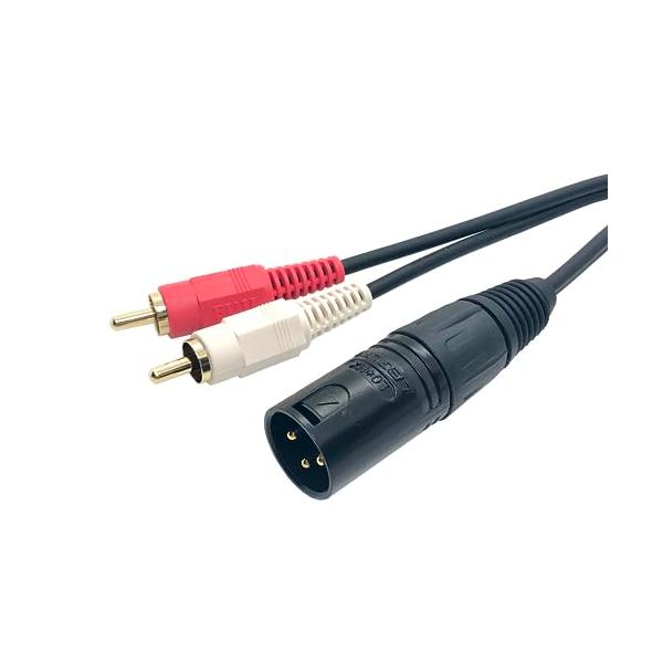 F-Factory RCA/ピンプラグ×2(赤・白) オス - XLR(キャノン) 変換
