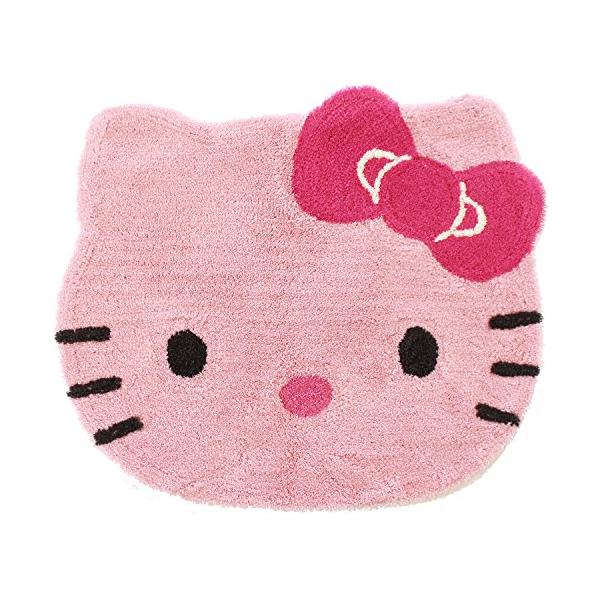 オカ ハローキティダイカット フロアマット Sサイズ(約32×36cm) ピンク