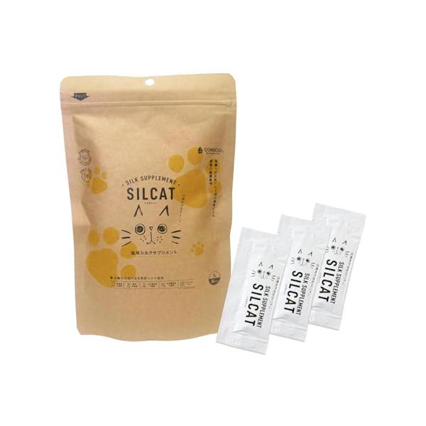 茶色/30包入/SILCAT30・Size:30包入・パッケージ個数:1・特許技術「高分子量シルクフィブロイン水溶液」を活用した、世界初の猫用のヘルスケアサプリメントです。・老廃物を吸着&amp;排出を助ける・コレステロールの吸着&amp;...