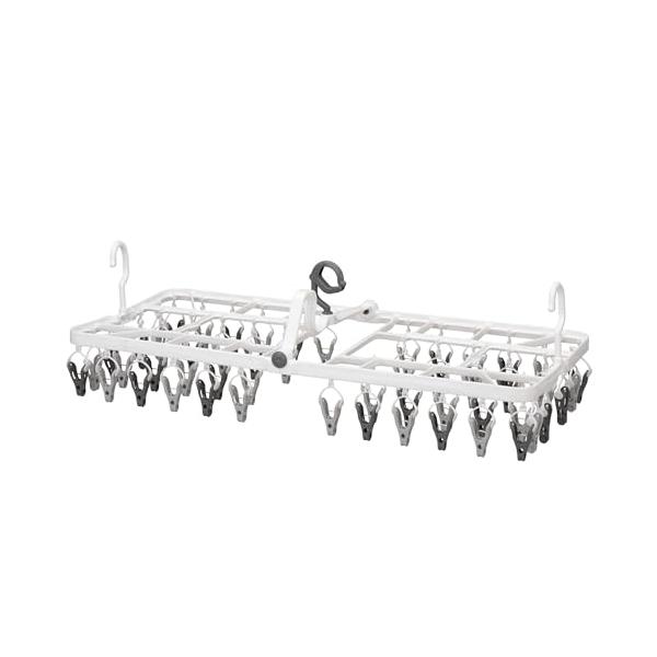 他サイト： シービージャパン 洗濯物干し 引っ張り取り込み ピンチハンガー 52ピンチ 3点フックで傾かない 隠し干し2重フレーム 絡まりにくいピンチ構造の商品画像