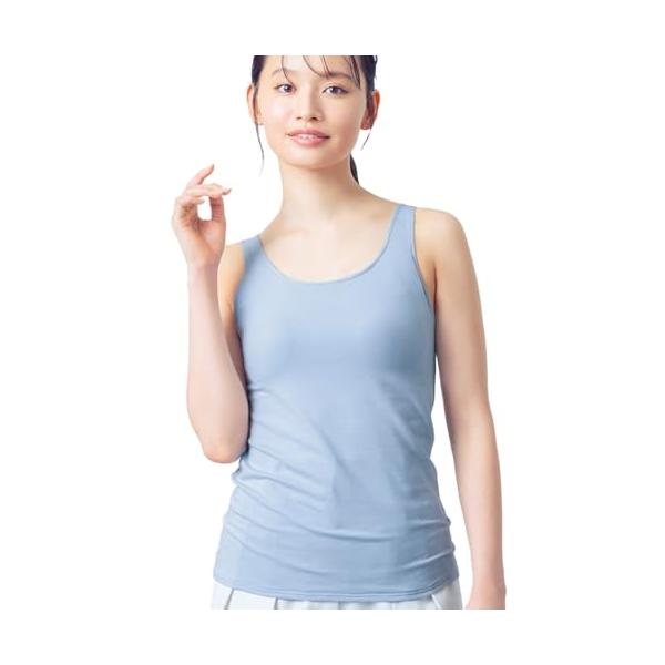 他サイト： Wing/Wacoal(ウイング/ワコール)カップ付きタンクトップ S~4L 綿混(身生地部) ラク きれいなバストシルエット シンクロブラトッの商品画像