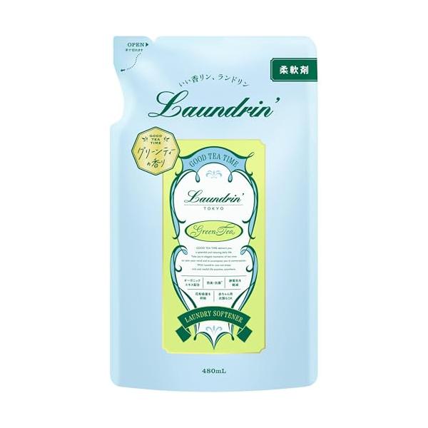 他サイト： Laundrin'(ランドリン) 液体 柔軟剤 グリーンティーの香り 詰め替え 480mlの商品画像